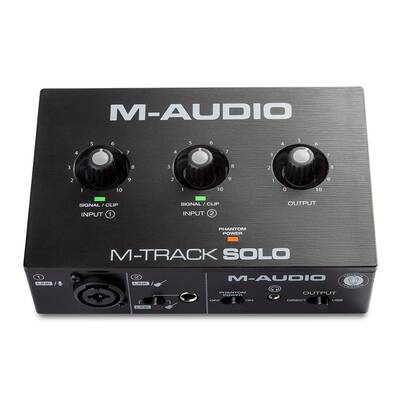 M-Track Solo 2 Kanal, 48 khz, 1 Mikrofon giriş, Enstrüman girişli ses kartı
