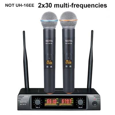 NOT 16 EE UHF	2X30	KANAL	KABLOSUZ	ÇİFT	EL	MİKROFON - 1