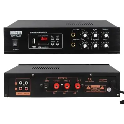 NOT PA80 80 WATT HAT TRAFOLU MİKSER AMPLİFİKATÖR - 2