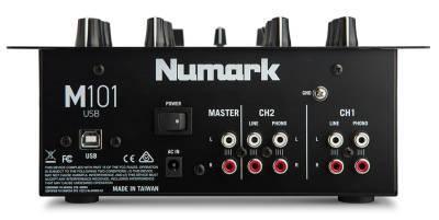 M101 USB Mixer 2 Kanal DJ Mixer