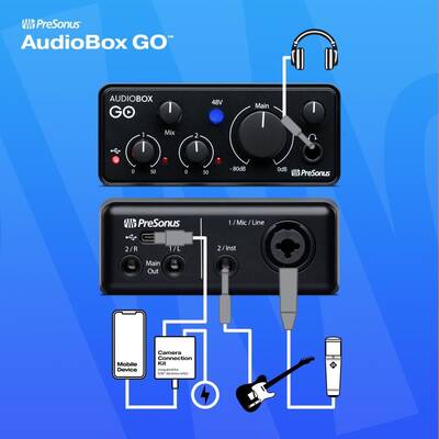 AudioBox GO Ultra kompakt, 2x2 mobil ses kartı