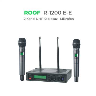 R 1200 E-E İki Kanal UHF Telsiz Mikrofon