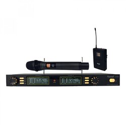 Roof - R 202 E-Y İki Kanal UHF Telsiz Mikrofon