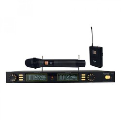 R 202 E-Y İki Kanal UHF Telsiz Mikrofon - Thumbnail