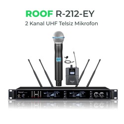 Roof - R-212 UHF TELSİZ 1EL+1 YAKA MİKROFON