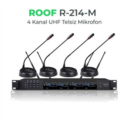 Roof - R-214 M UHF TELSİZ 4 KÜRSÜ MİKROFON
