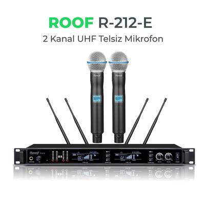 ROOF R-212 UHF TELSİZ 2 EL MİKROFON