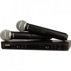 Shure - BLX288E/PG58 Kablosuz PG58 El Mikrofonu Sistemi