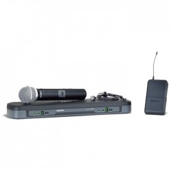 Shure - PG1288E/PG185 Kablosuz İkili Yaka ve El Telsiz Mikrofon Seti