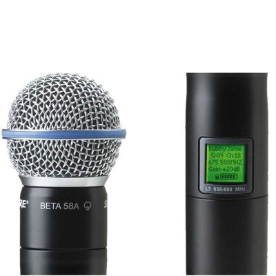UR2/BETA58 Dahili Vericili BETA 58A El Tipi Telsiz Mikrofon