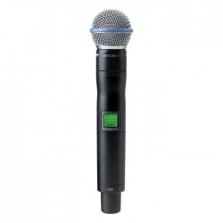 Shure - UR2/BETA58 Dahili Vericili BETA 58A El Tipi Telsiz Mikrofon