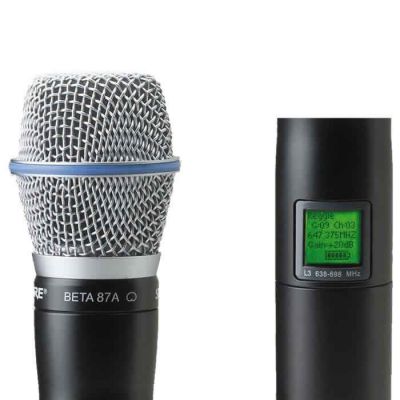 UR2/BETA87A Dahili Vericili BETA 87A El Tipi Telsiz Mikrofon