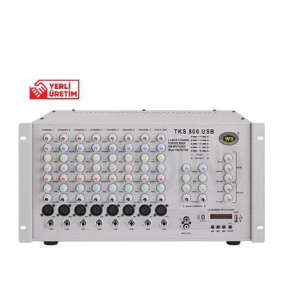 TKS 800 EF (USB) MİKSERLİ AMPLİFİKATÖRLER - 1
