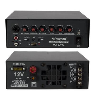 WA-2200U 200W 12V USB'li Anons Anfisi