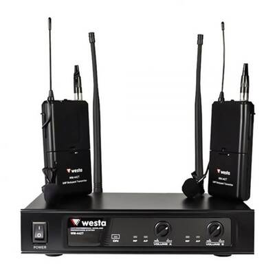 WM-442T UHF Band Kablosuz Çift Yaka Mikrofon Seti - 1