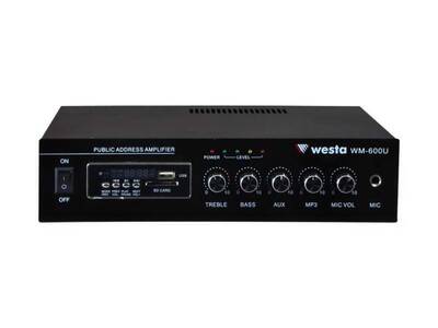 WM-600U Hat Trafolu USB MP3 Girişli Power Mikser