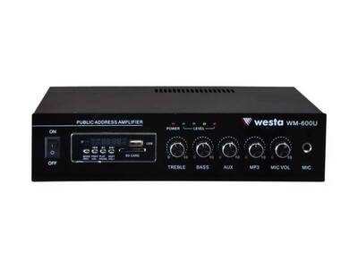 WM-600U Hat Trafolu USB MP3 Girişli Power Mikser - 1