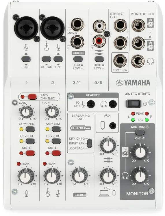 AG06 MK2 W 6 Kanal Deck Mikser