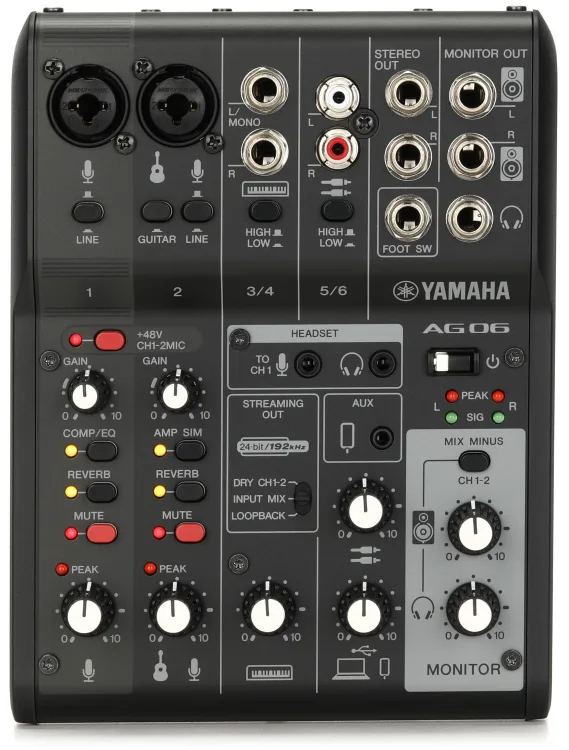 Yamaha - Retaıl - AG06MK2 B Canlı Yayın Mikseri